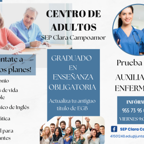 CARTEL CENTRO DE ADULTOS