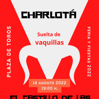 Cartel naranja, blanco y negro con ilustración geométrica de toro para manifestación anti-taurina de San Fermín(4)